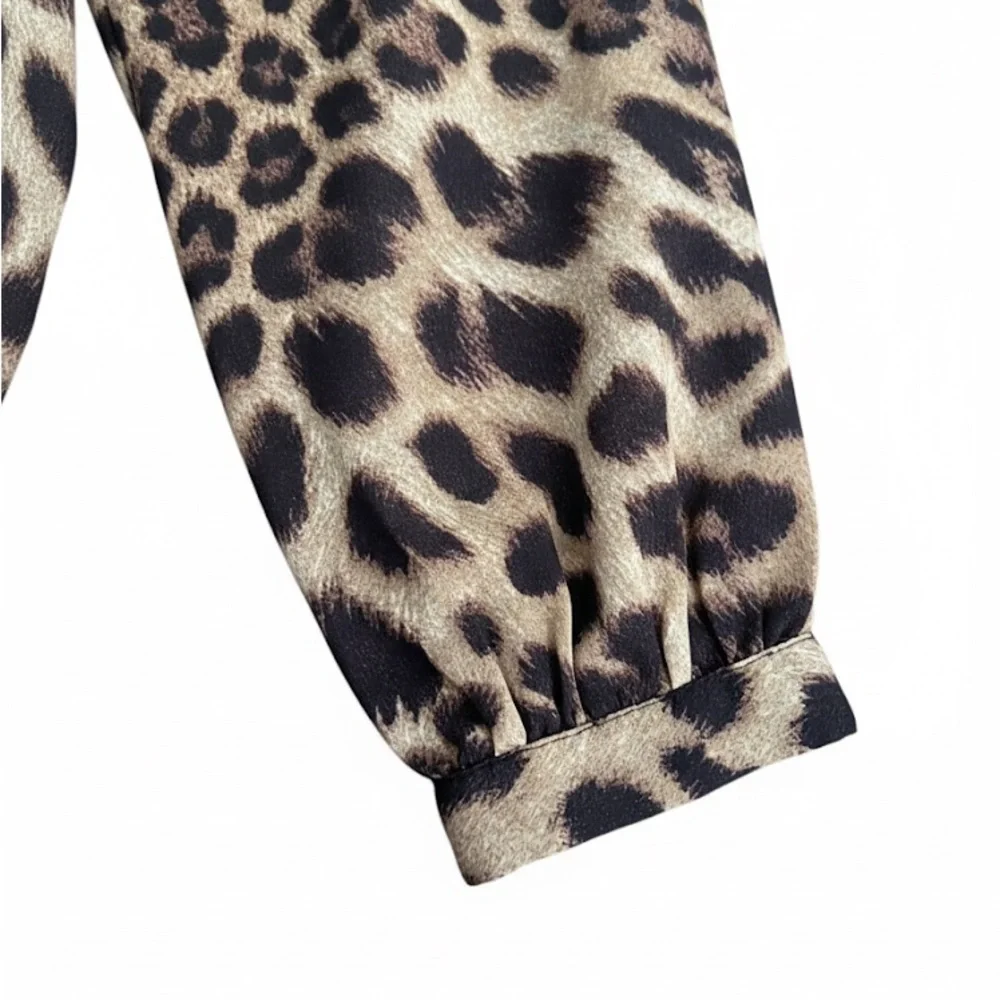 100# Versatile Leopard Print Blouse - never go out of style! - Picture 13 of 16